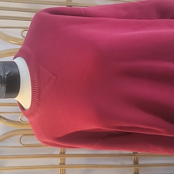 Eddie Bauer red men's sweater size large 100% cotton heavy weight crew neck - Picture 2 of 11